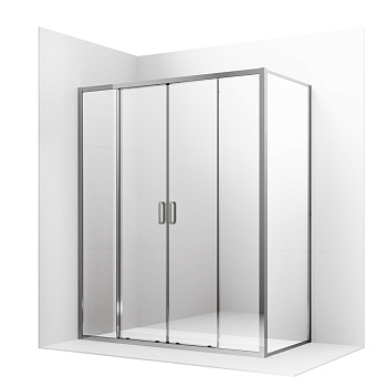 Душевой уголок Ambassador Forsa 17021112AX-90AX 170х90 стекло прозрачное профиль хром без поддона